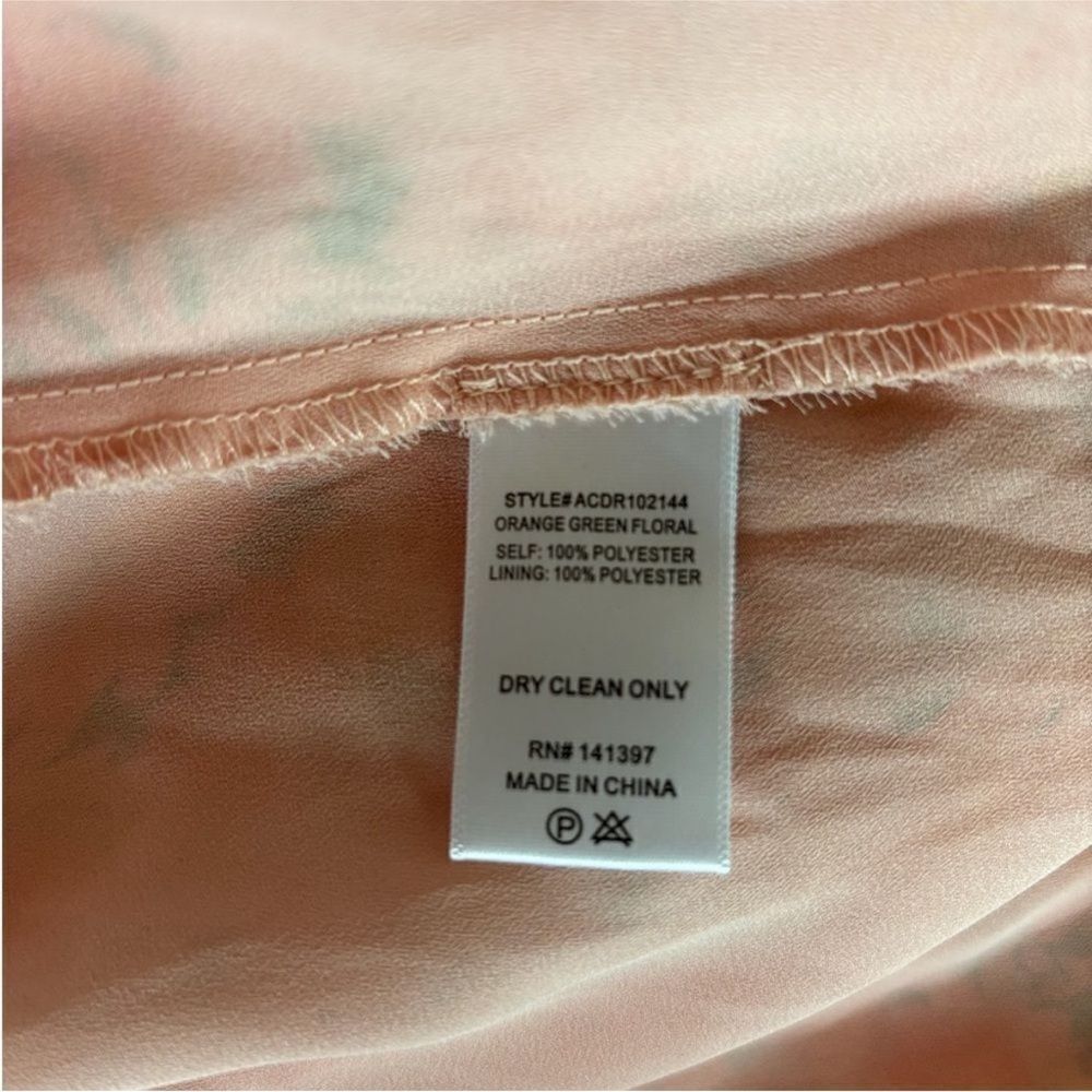 New Anthropologie ASTR The Label Lunaria Pleated Floral Orange Midi Dress - Picture 7 of 8